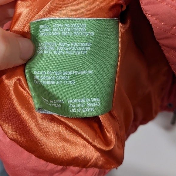 VINTAGE Weatherproof quilted salmon red jacket with stand collar Medium - Picture 3 of 10